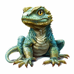 Obraz premium Fantasy Lizard Illustration