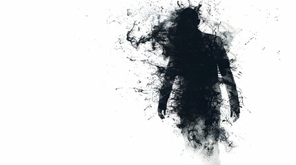 Fototapeta premium Abstract Ink Figure Illustration