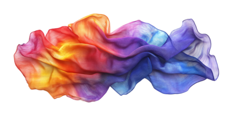Tie Dye for Colorful and Artistic Design - Isolated on White Background