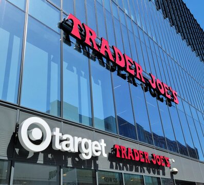 Trader Joe's and Target stores in Harlem, NYC, USA. Photograph by Artist Nadia Russ.	