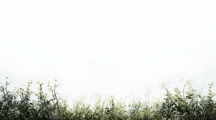 White Background Wildflower Illustration