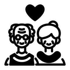 This Grandparents icon is suitable for Family, Fathers Day, Family Day, etc