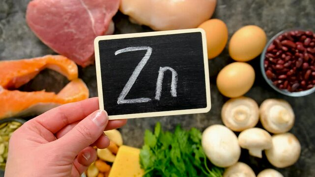 Foods contain zinc food. Selective focus.