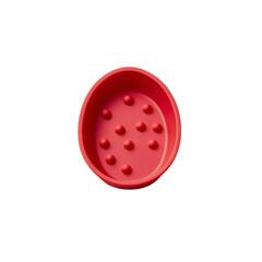Fototapeta premium Red Silicone Pet Bowl with Non-Slip Suction Cups