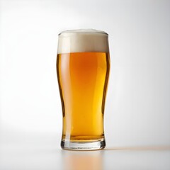 Glass of Light Beer with Head