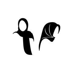 hijab vector illustration, suitable for logo