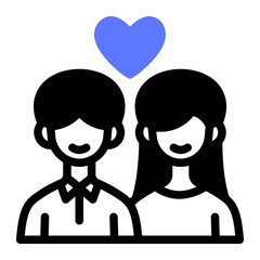 This Couple icon is suitable for Family, Fathers Day, Family Day, etc
