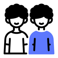 This Twins icon is suitable for Family, Fathers Day, Family Day, etc