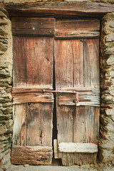 Ancient wooden door