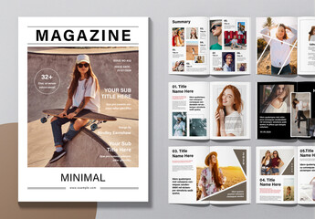 Modern And Minimal Magazine Template