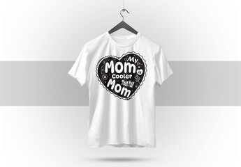 Mothers Day T Shirt Design With Black And White Element - obrazy, fototapety, plakaty