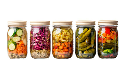 Surreal Mason Jars with Vibrant Pickled Vegetables: Whimsical Food Photography