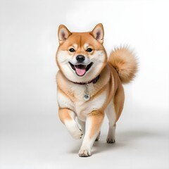 Here's a suggested  and keywords for your Shiba Inu stock photoHappy Shiba Inu Puppy Running Towards Camera