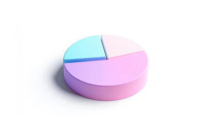 Pastel 3D pie charts display data with soft gradients and clean shapes, making them perfect for modern infographics.