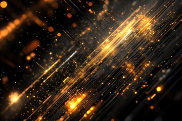 Abstract circuit board with glowing lines. AI generated illustration.