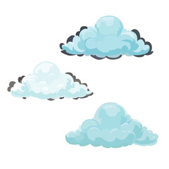 vector clouds for landscape drawings or manga