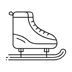 ice skates icon, ice skates line art - simple line art of ice skates, perfect for ice skates logos and icons