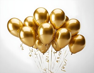 Golden Balloons Bunch, Celebration, Party Decoration
