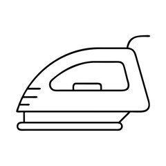iron icon, iron line art - simple line art of iron, perfect for iron logos and icons