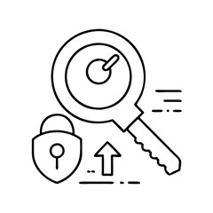 key accountability icon, key accountability line art - simple line art of key accountability, perfect for key accountability logos and icons