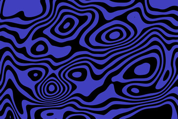 Blue curved line stripe moving wave on black background. Eps 10