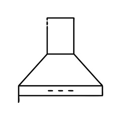 kitchen chimney icon, kitchen chimney line art - simple line art of kitchen chimney, perfect for kitchen chimney logos and icons