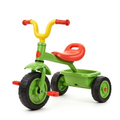 Fototapeta premium A tricycle for children isolated on white background