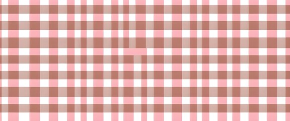Pink and Brown Gingham Pattern