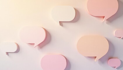 Subtle pastel speech bubble pattern, minimalist design for walls , peaceful, texture, calm