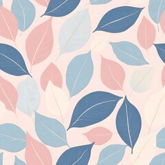 Fototapeta premium Pastel Leaf Pattern