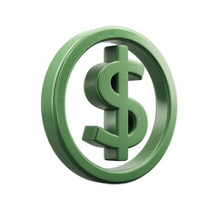 Obraz premium Green Dollar Icon Design for Finance and Currency Representation