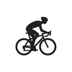 Cyclist Silhouette, Active Lifestyle Vector Artwork