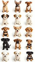 Fototapeta premium Dog Portraits Grid