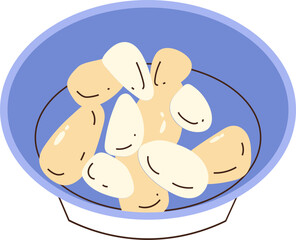 Chinese Onions Indonesian Spices Illustration