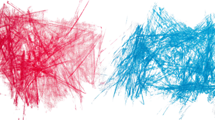 Soft Pastel Chalk Lines in Blue and Red - Abstract Background for Design Projects