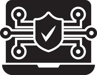 computer security vector illustration glyph icon