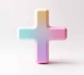 Obraz premium Minimal design and pastel palettes combine in these 3D plus icons, offering a refined solution for wellness or tech driven contexts.