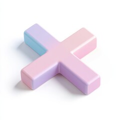 Fototapeta premium Minimal design and pastel palettes combine in these 3D plus icons, offering a refined solution for wellness or tech driven contexts.