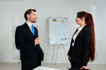 Business Professionals Having a Discussion in an Office Setting