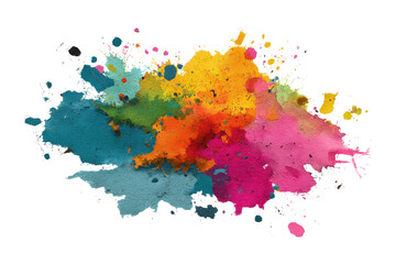 Fototapeta premium Colorful Paint Splatter with Irregular Edges and Dynamic Blob Shapes