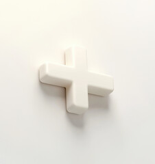 Obraz premium Minimal design and pastel palettes combine in these 3D plus icons, offering a refined solution for wellness or tech driven contexts.