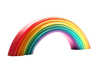 Colorful Rainbow Arc with Smooth Curves and Vibrant Spectrum Bands