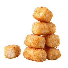 Crispy Tater Tots Perfect Snack Food isolated on transparent background