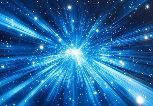 Cosmic explosion, radiant blue