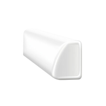 White Quarter Round Trim - Architectural Detail 3D Render
