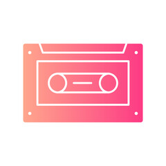 Obraz premium cassette gradient icon