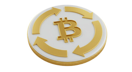 Isolated Bitcoin Cryptocurrency Exchange Circulation