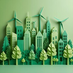Green City of the Future Sustainable Urban Landscape