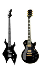 Two electric guitars vector illustration isolated