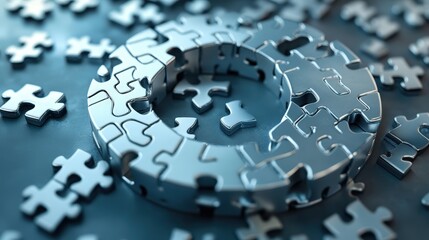 A percentage symbol made of 3D puzzle pieces, representing the complexity of interest rates